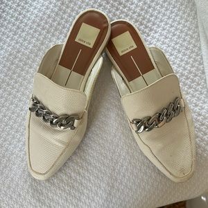 Dolce Vita size 8 white slides